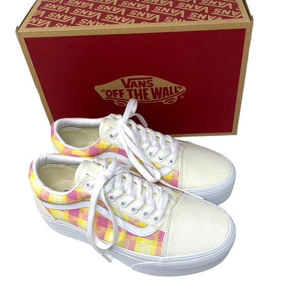 VANS Old Skool Platform Shoes Plaid Multi Sneakers Canvas Women Size VN0A7Q5MGBX - Picture 8 of 11